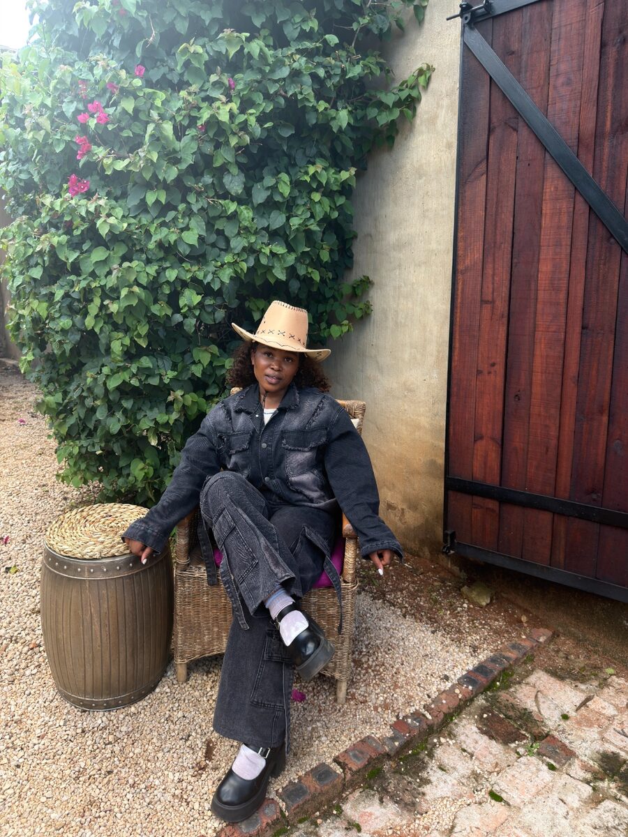 Relaxed at the winery
